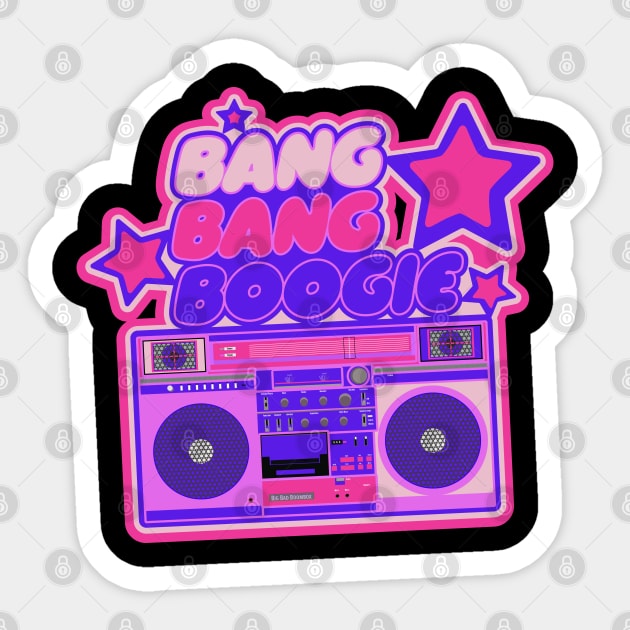 Bang Bang Boogie - Boombox - Ghettoblaster - Pop Art Design Sticker by Boogosh